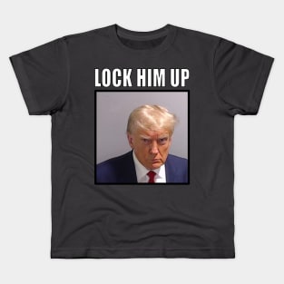 Trump Mugshot (Lock Him Up) Kids T-Shirt